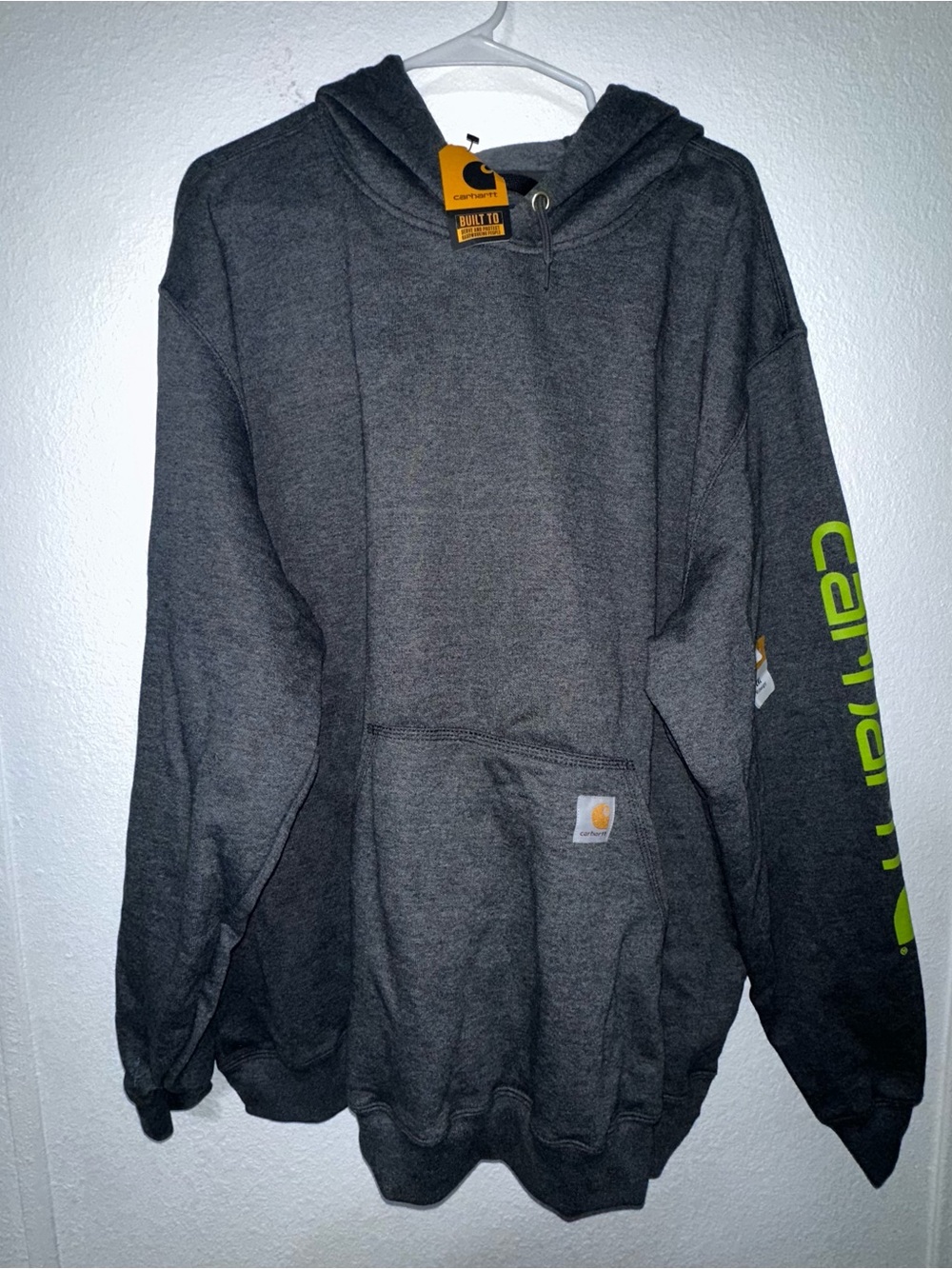 Carhartt Men's Loose Fit Midweight Graphic Pullover Hoodie Gray 2XL